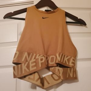 Mustard Orange Nike Workout Crop Top